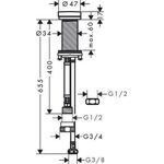 HG Küchen-Geräteabsperrventil F21 edelstahl-optik