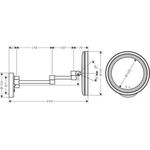HG Rasierspiegel LOGIS UNIVERSAL mit LED Licht chrom