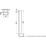 Laufen Hochschrank BASE FÜR PRO S 1650x350x185mm Scharn. li verkehrsgrau