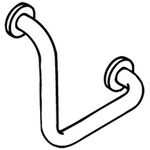 Hewi Winkelgriff SERIE 801 255mm waagerecht+senkrecht stahlblau