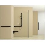 Hewi Winkelgriff SERIE 801 se 1100mm mit Brausehalter reinweiß
