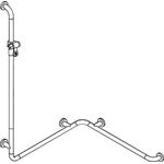 Hewi Duschhandlauf SERIE 801 se 1,25 m m Brausehalterstange apfelgrün