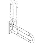 Hewi Stützklappgriff SERIE 801 mit Armpolster, d= 33mm 600mm maigrün