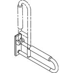 Hewi Stützklappgriff SERIE 801 mobil mit Armpolster, d= 33mm 600mm stahlblau