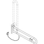 Hewi Stützklappgr. E-Ausführ. SERIE 801 Spül-/Funktionstaste gelb 900mm maigrün