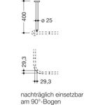 Hewi Deckenabhängung d= 2,5cm dunkelgr. Perlglim tiefmatt 400