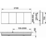Keuco Spiegelschrank ROYAL MODULAR 2.0 Breite 2100mm Höhe 700mm Tiefe 160mm