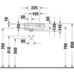 Duravit Handwaschbecken D-NEO 400x220mm o ÜL m HLB 1 HL rechts weiß WG