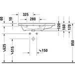 Duravit Möbelwaschtisch D-NEO 800x480mm Be li m ÜL m HLB o HL weiß