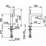 Keuco EH-WT-MI 150 EDITION 90 SQUARE vc o ZAG