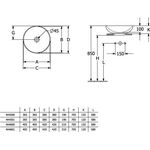 V&B Aufsatzwaschtisch LOOP & FRIENDS mit ÜL d= 420mm graphite C+