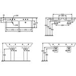 V&B Schrank-Doppelwaschtisch SUBWAY 3.0 1300x470mm o ÜL mit HL we