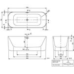 V&B Freistehwanne FINION DUO 1700x700 m Wa-zul u Emotion-Funktion Aus