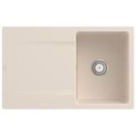 V&B Einbauspüle SILUET 45 FLAT 780x490mm Handbet. ivory