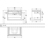 V&B Waschtischunterschrank LEGATO 800x550x500mm Glossy White