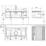 V&B Waschtischunterschrank LEGATO 1200x380x500mm Glossy White