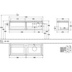 V&B Waschtischunterschrank LEGATO 1400x380x500mm Glossy White