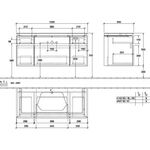 V&B Waschtischunterschrank LEGATO 1200x550x500mm Glossy White