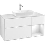V&B Waschtischunterschrank FINION 1200x603x501mm Regal glos. wh glos. wh