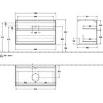 V&B Waschtischunterschrank FINION 1000x603x501mm AP Gl wh ma gls wh lacq.