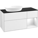 V&B Waschtischunterschrank FINION 1200x603x501mm Regal glos. wh glos. wh