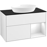V&B Waschtischunterschrank FINION 1000x603x501mm Regal glos. wh glos. wh