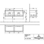 V&B Waschtischunterschrank SUBWAY 3.0 1272x429x478mm f S-DWT G. Al glänz. Br w