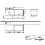 V&B Waschtischunterschrank SUBWAY 3.0 1272x429x478mm m Be f S-DWT G. Vol b Br