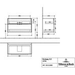 V&B Waschtischunterschrank SUBWAY 3.0 973x576x478mm f SWT Gri Alu glänz. Br w