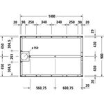 Duravit Fußgestell für Duschwanne 1400x900mm