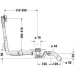 Duravit Ab-/Überlaufgarnitur QUADROVAL chrom