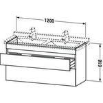 Duravit Waschtischunterbau DURASTYLE 470x1200x618mm eiche terra / weiß matt