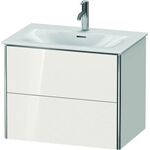 Duravit Waschtischunterbau XSQUARE 560x710x478mm 2 Schubk weiß hochglanz