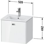 Duravit WT-Unterbau BRIOSO COMPACT 1 Auszug 442x520x419mm weiß matt