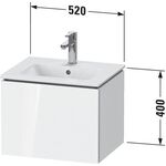 Duravit WTU Compact L-CUBE 400x520x421mm, 1 Auszug weiß hochglanz