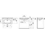 Laufen Aufsatzwaschtisch LUA 80x46cm o ÜL ÜLK u ge. 1 HL-A we LCC
