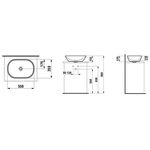 Laufen Waschtisch-Schale LUA 500x355mm ohne Überlauf weiß LCC