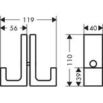 Duschtürgriff AXOR UNIVERSAL chrom