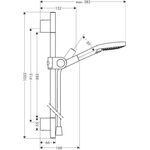 Brauseset AXOR UNO2 m Axor 120 3jet Handbr bru black chrome