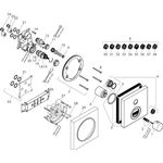 Thermostat SQUARE AXOR SHOWERSOLUTIONS UP für 1 Verbraucher polished gold optic