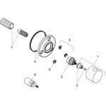 Ab-/Umstellventil AXOR UNO2 T/Q Unterputz polished black chrome