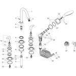 4-Loch Wannenrandarmatur AXOR CITTERIO M DN 15 m Hebelgr. u Ros. pol. bl chrome