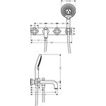 3-Loch Wannenarmatur AXOR CITTERIO DN 15 UP m Pl m Kreuzgr. brushed nickel