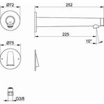 Keuco Elektronik-Waschtischmischer IXMO Wd-mon UP rd AquaVip 225mm schwarz matt