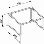Keuco Bodengestell X-LINE 500x250x470mm vulkanit