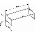 Keuco Bodengestell X-LINE 1000x250x470mm vulkanit