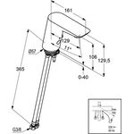 Kludi Waschtischarmatur BALANCE elektr mit Netzteil 1,9 l/min chrom