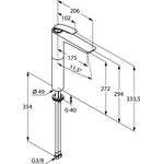 Kludi Waschschüssel-Einhandmischer AMBA 3,8 l/min, Auslaufhöhe 273mm chrom