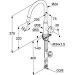 Kludi SPT-Einhandmischer BINGO STAR XS 5 l/min, herausziehbarer Auslauf chrom