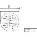 V&B Regenbrause UNIVERSAL SHOWERS 350x350x56mm Deckenm rund matt black